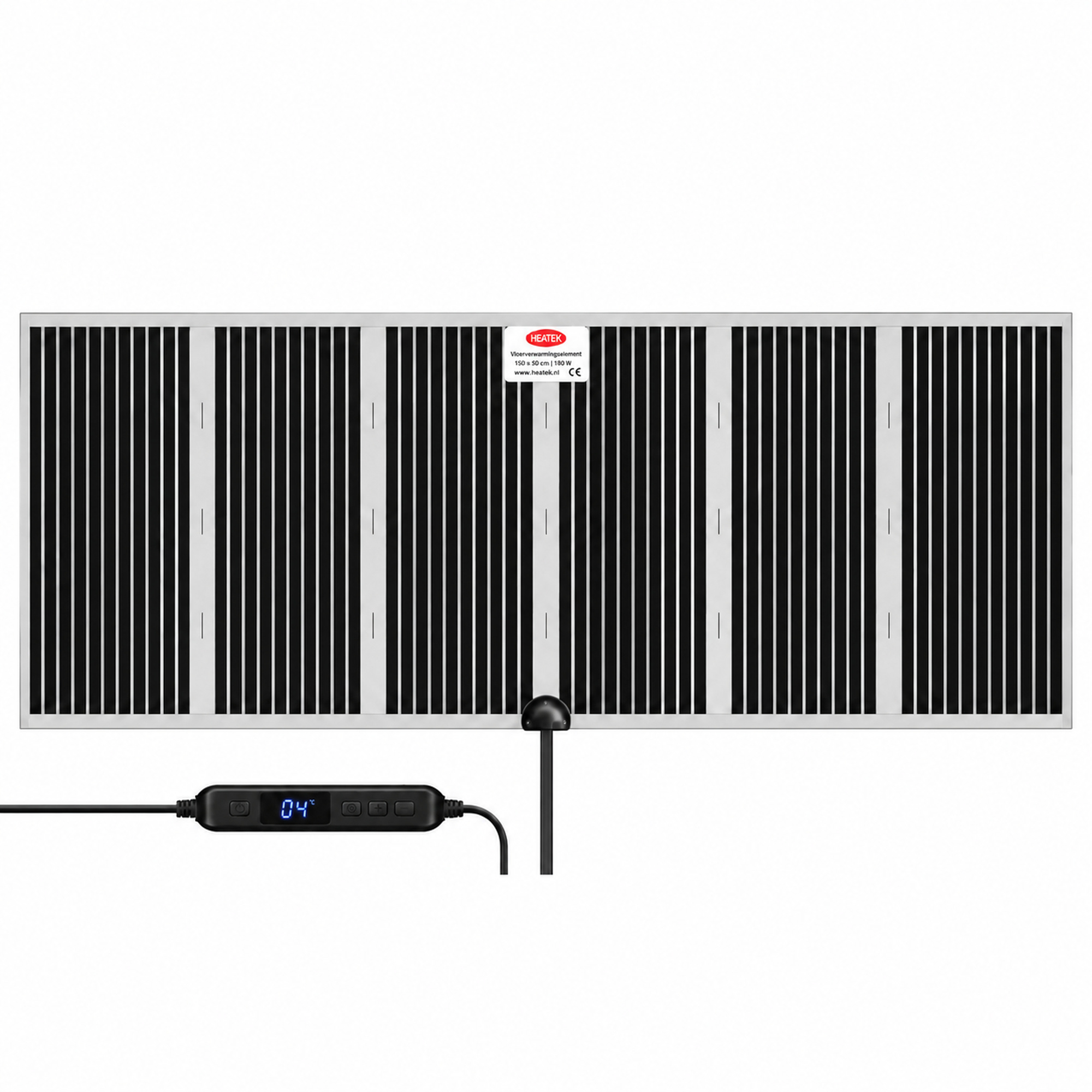 HEATEK Infrarood Verwarmingsmat Onder Vloerkleed 150 × 50 cm | 9 Warmtestanden | Timer 1–24 uur | 60–180 W